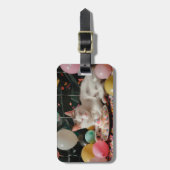 Schattige Cat Verjaardagsviering Ontwerp Bagagelabel (Voorkant verticaal)