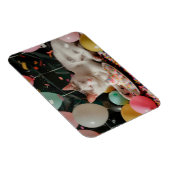 Schattige Cat Verjaardagsviering Ontwerp Magneet (Rechterzijde)