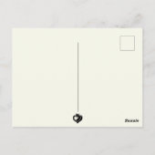 SCHATTIGE CAT WATERVERF ILLUSTRATIE BRIEFKAART (Achterkant)