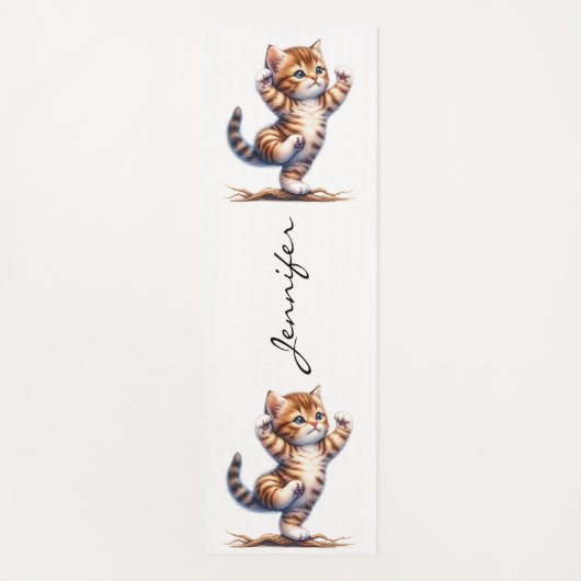 Schattige Cat Yoga Mat (Voorkant)