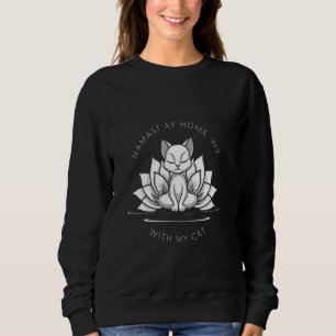 Schattige Cat Yoga Shirt Namaste Home Met Mijn Kat