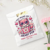 Schattige Cat You Make My Heart Pop Classroom Bedankzakje (Gezegeld)