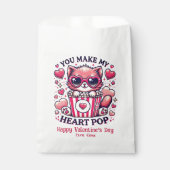 Schattige Cat You Make My Heart Pop Classroom Bedankzakje (Voorkant)