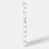 Schattige Cat Zwart Wit Cartoon Patroon Case-Mate iPhone Case (Achterkant / Links)