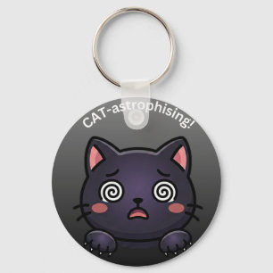 Schattige Catastroferende Kat Sleutelhanger