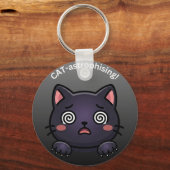 Schattige Catastroferende Kat Sleutelhanger (Achterkant)