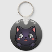 Schattige Catastroferende Kat Sleutelhanger (Achterkant)