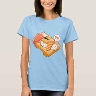 Schattige Catnap Sushi Slapende Kat Japanse Foodie T-shirt