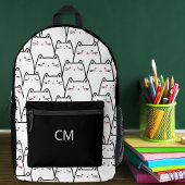 Schattige Cats Aangepaste Monogram Rugzak