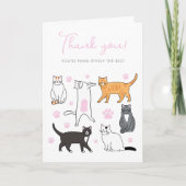 Schattige Cats bedankje Feestdagen Kaart (Voorkant)
