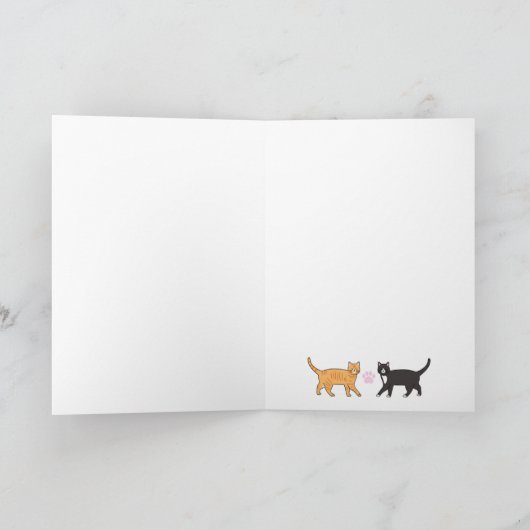 Schattige Cats bedankje Feestdagen Kaart (Binnen)