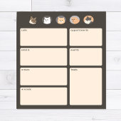 Schattige Cats Donkergrijs Herinneringen Notitiebl Notitieblok