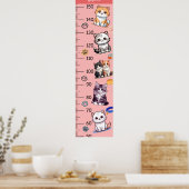 Schattige Cats Groeigrafiek Poster (Keuken)