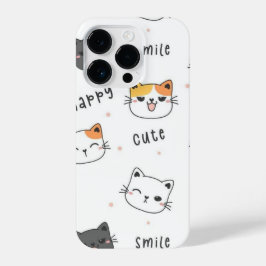 Schattige Cats iPhone 13 Pro Slim Fit Hoesje, glan 14 Plus Hoesje