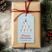 Schattige Cats Meowy Christmas Gepersonaliseerde G Cadeaulabel