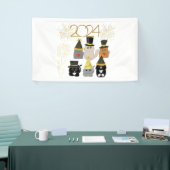 "Schattige Cats Nieuwjaarsviering" Spandoek (Beurs)