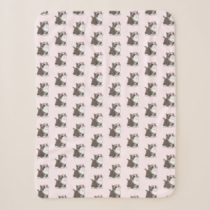 Schattige Cats Roze Baby Sherpa Deken -