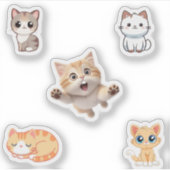 Schattige Cats Sticker Pack (Voorkant)