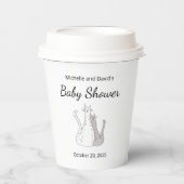 Schattige Cats Twins Baby shower genderneutraal Papieren Bekers (Voorkant)