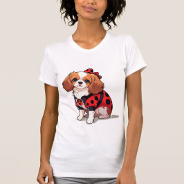 Schattige Cavalier King Charles Ladybug T-shirt