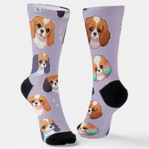 Schattige Cavalier King Charles Pastel Patroon Sokken