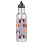 Schattige Cavalier King Charles Pastel Pattern Waterfles (Links)