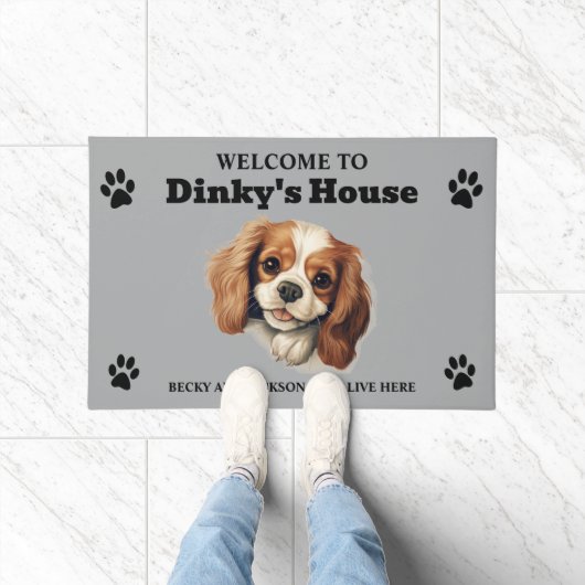 Schattige Cavalier King Charles Spaniel Deurmat (Binnen)