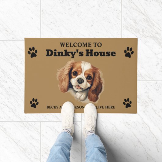 Schattige Cavalier King Charles Spaniel Deurmat (Binnen)