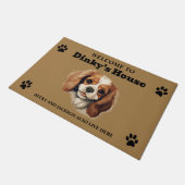 Schattige Cavalier King Charles Spaniel Deurmat (Schuin)