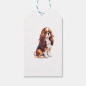 Schattige Cavalier King Charles Spaniel hond Cadeaulabel (Voorkant)