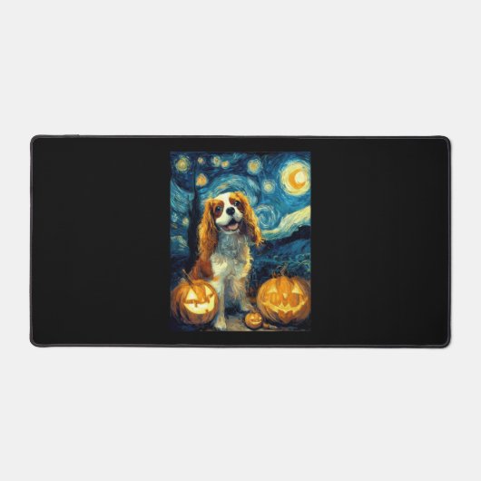 Schattige Cavalier King Charles Spaniel Hond Hallo Bureaumat (Voorkant)