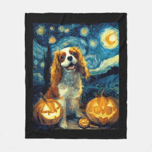 Schattige Cavalier King Charles Spaniel hond Hallo Fleece Deken