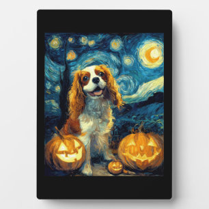 Schattige Cavalier King Charles Spaniel hond Hallo Fotoplaat