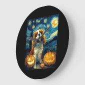 Schattige Cavalier King Charles Spaniel Hond Hallo Grote Klok (Hoek)
