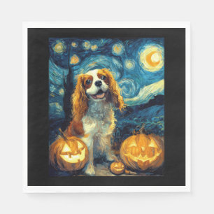 Schattige Cavalier King Charles Spaniel Hond Hallo Servet