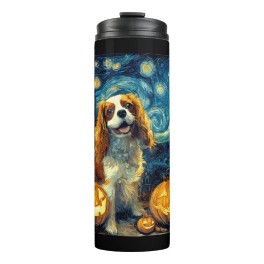 Schattige Cavalier King Charles Spaniel Hond Hallo Thermosbeker (Voorkant)