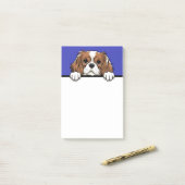 Schattige Cavalier King Charles Spaniel Hondenlief Post-it® Notes (Op bureau)