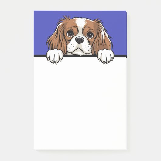 Schattige Cavalier King Charles Spaniel Hondenlief Post-it® Notes (Voorkant)