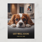 Schattige Cavalier King Charles Spaniel Word Gauw Briefkaart (Voorkant)