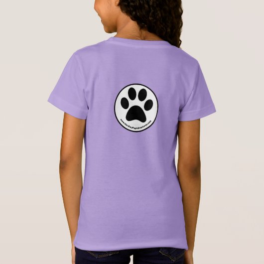 Schattige Cavalier Puppy Hart Kinder Meisjes T-shi T-shirt (Achterkant)