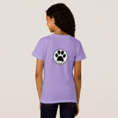 Schattige Cavalier Puppy Hart Kinder Meisjes T-shi T-shirt (Achterkant volledig)