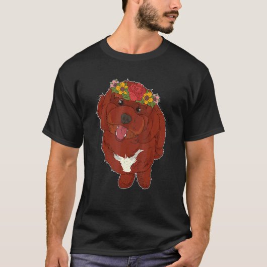 Schattige Cavapoo-hondeneigenaar Dierentuin Bloeme T-shirt (Voorkant)