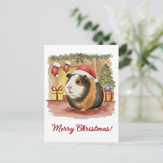 Schattige Cavia Cavy Briefkaart (Staand voorkant)