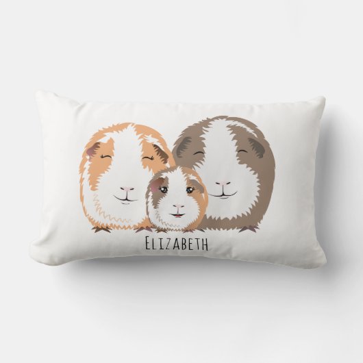 Schattige cavia familie kussen (Voorkant)