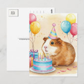 Schattige cavia Happy Birthday Briefkaart (Voorkant / Achterkant)