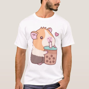 Schattige cavia houdt van Drink bellenthee T-shirt