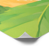 Schattige cavia in bladeren Poster (Hoek)