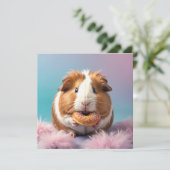 Schattige cavia met donut pastelverloop (Staand voorkant)
