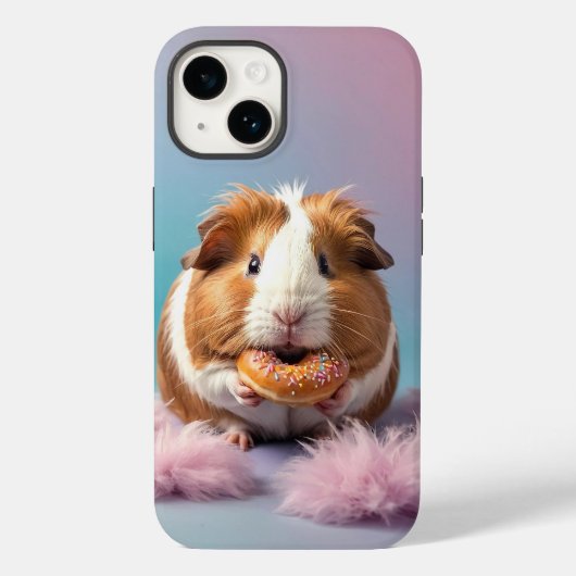 Schattige cavia met donut pastelverloop Case-Mate iPhone case (Achterkant)