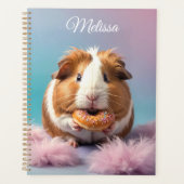 Schattige cavia met donut pastelverloop planner (Voorkant)